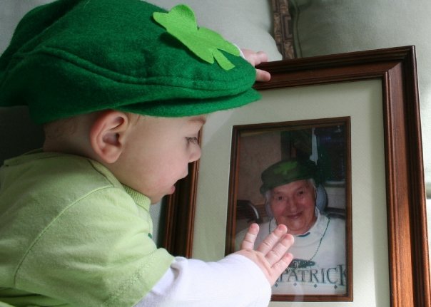 My little leprechaun, on her first St. Paddy's Day. 