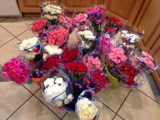 I went all kinds of hardcore  on the flower people when I realized they have me 575 flowers instead of 600!